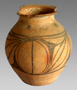 弧线纹彩陶罐 &nbsp;&nbsp;&nbsp;仰韶文化